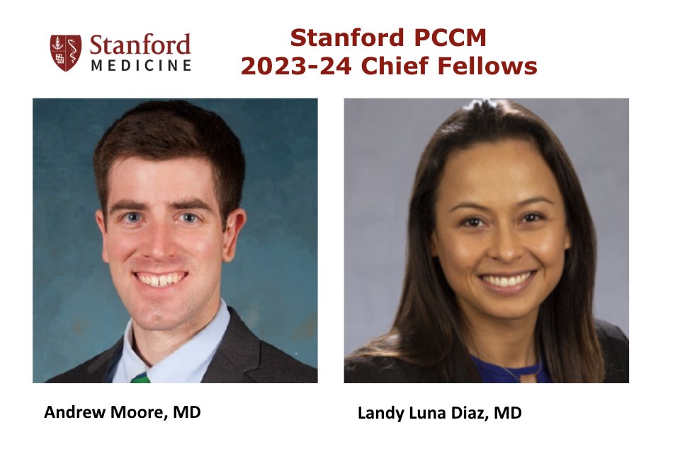 Andrea Jonas (@andreajonasmd) on Twitter photo Congratulations to our incoming <a href="/StanfordPACCM/">Stanford PACCM</a>
🌟 chief fellows, Dr. Andrew Moore and Dr. Landy Luna Diaz for the 2023-2024 academic year!
We are so excited to see you take on these important leadership roles and know you'll continue to inspire those around you! 🥳🎊 Congratulations to our incoming <a href="/StanfordPACCM/">Stanford PACCM</a>
🌟 chief fellows, Dr. Andrew Moore and Dr. Landy Luna Diaz for the 2023-2024 academic year!
We are so excited to see you take on these important leadership roles and know you'll continue to inspire those around you! 🥳🎊