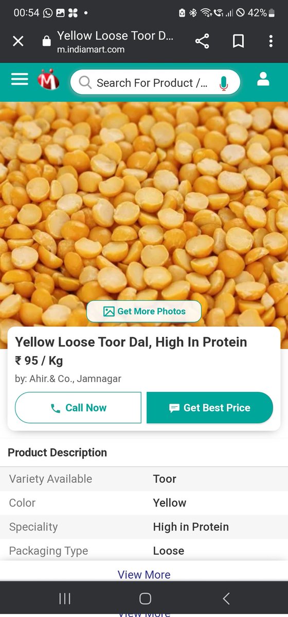rpsinghkhalsa's tweet photo. On @IndiaToday in @sardesairajdeep's show Pulse Arhar price as on 25th May is ₹258 per Kg. I google checked it, Pulse Arhar as on date is ₹95 per Kg. https://t.co/SINlPwHAbM