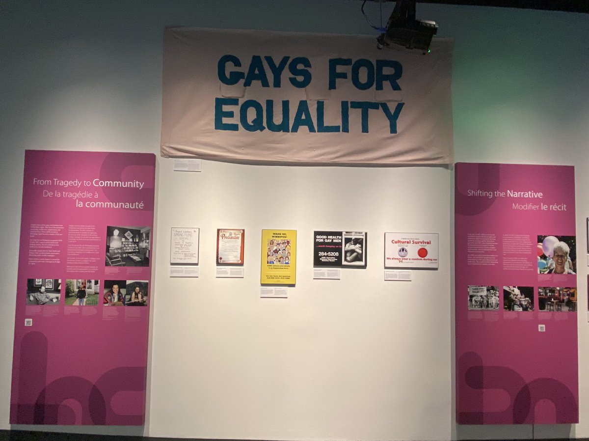 blumczynska's tweet image. ‘If These Walls Could Talk’ is a must see community exhibition created in partnership with the Rainbow Resource Centre, celebrating 50 years of 2SLGBTQ+ activism in #Winnipeg. The @ManitobaMuseum is honoured to celebrate, illuminate, and amplify these important Manitoba stories.