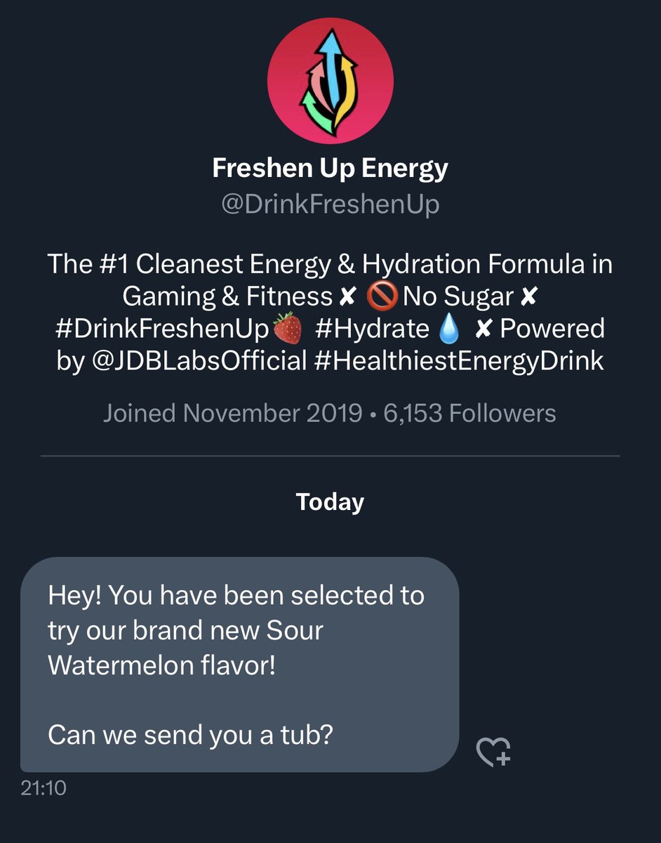 DrinkFreshenUp's tweet image. LIKE &amp;amp; RT if you want to receive this DM…

Must be following so we can DM you!👀