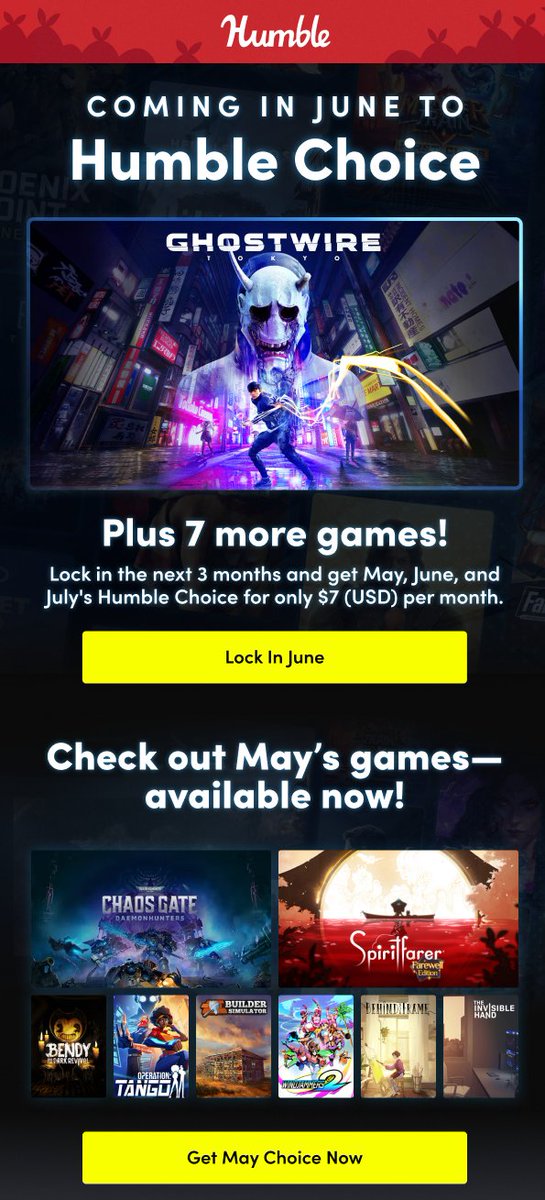 Lbabinz 🇨🇦 on Twitter "Ghostwire Tokyo will be part of Humble Choice