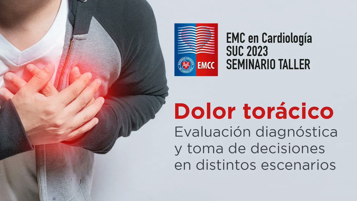 SUC_cardiologia's tweet photo. 👉 Están abiertas las inscripciones al Seminario Taller "Dolor torácico. Evaluación diagnóstica y toma de decisiones en distintos escenarios " que se realizará el Sábado 3 de Junio de 2023 de forma presencial y online. 🔴 Inscripciones y más información: https://t.co/WponCV4apF https://t.co/SgwzKOkQiV