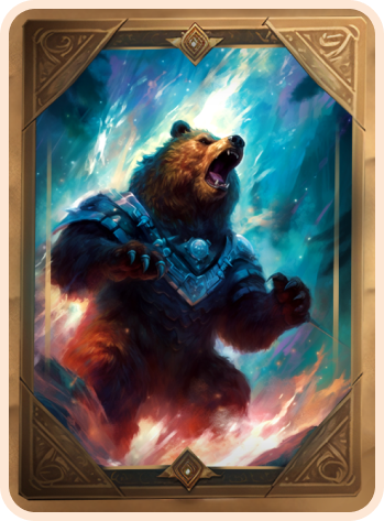 even a messed up back wont stop me from making more <a href="/BattleVikingNFT/">Battle Warriors Game</a> quests!

here is "Celestial Ursa" the level 5 bear 🐻🌌💫

he represents the pinnacle of the bear kingdom who symbolizes the primal power of nature &amp; the mysteries of the cosmos

#NFT #P2E #characterdesign