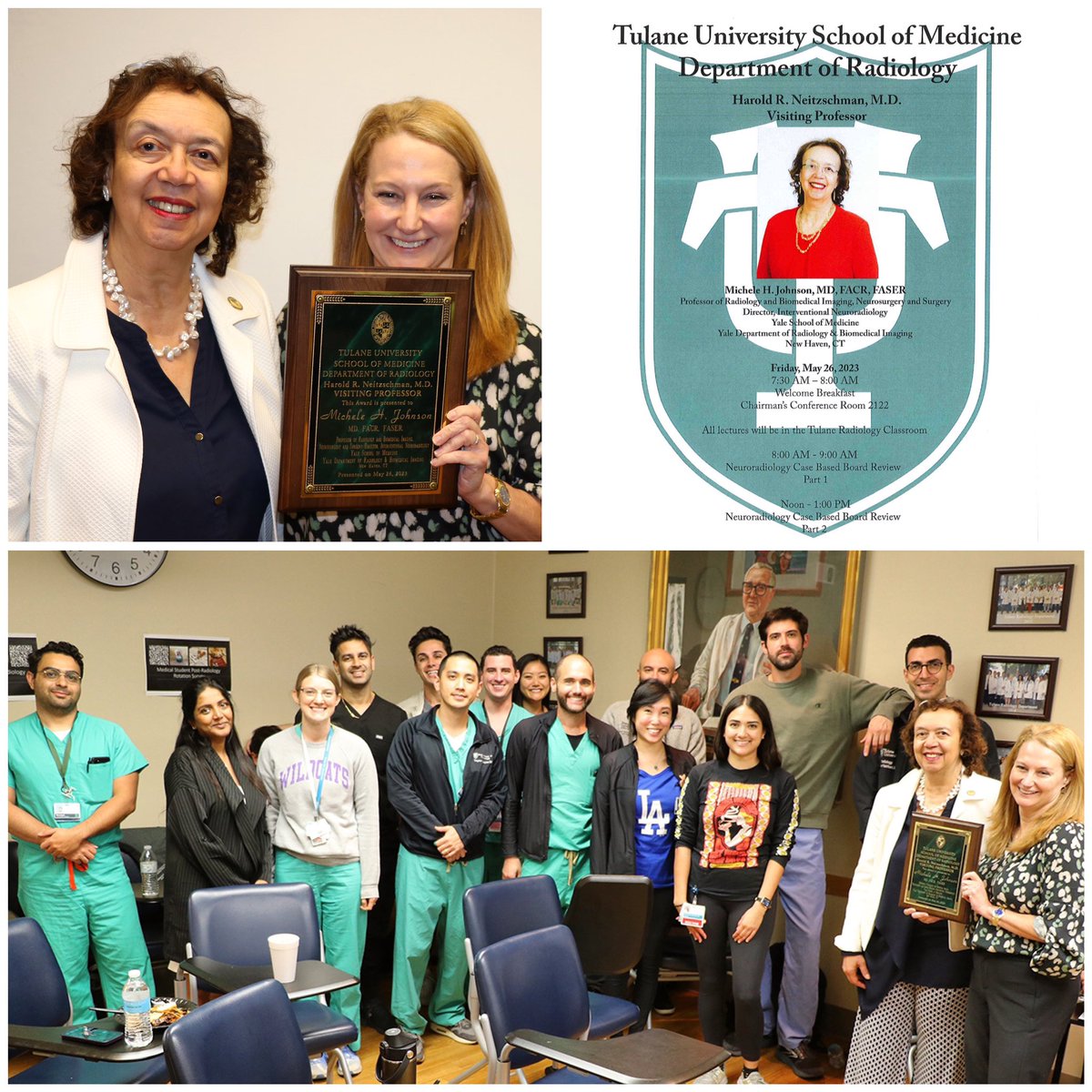 Dr. Michele Johnson from Yale, our visiting professor complements to the Harold Neitzschman, MD Visiting Professor Endowment, presented awesome neuroradiology board review cases. We greatly appreciate your enthusiasm for teaching and inspiring the next generation of radiologists!