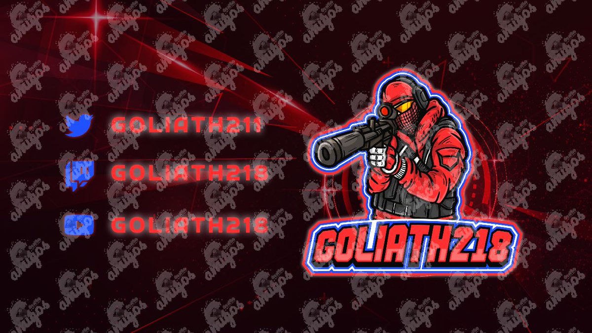 Done this Custom logo and banner commission for 
<a href="/Goliath211/">David Nazario</a>
 🎀❤️ it was really nice working with you☺️🌸☺️ #twitchstreamer #twitch #TwitchAffliate #gamer #gaming #streamers #KickStreaming #TwitchDE