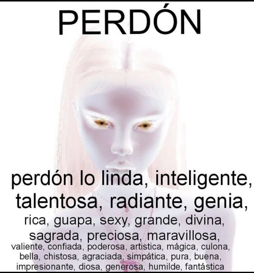 honestamente perdón