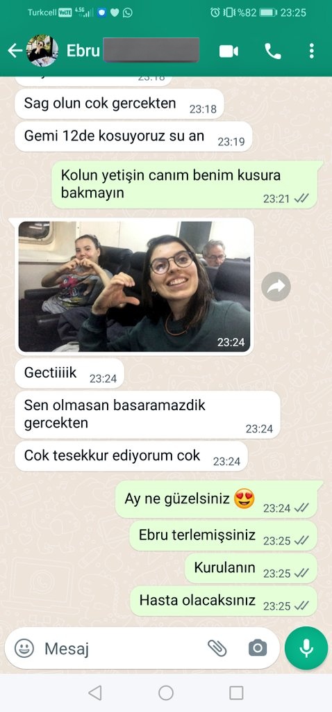 Ve kızlarım gemiye sağ salim bindi ❤️ biletler konusunda desteği için Demir beye çok teşekkür ederim