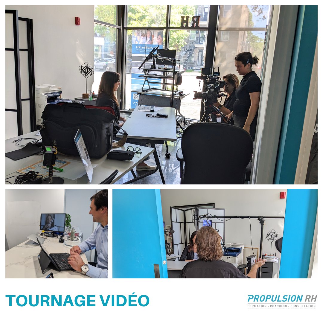 Propulsion_RH's tweet photo. Tournage vidéo dans les bureaux de Propulsion RH! 🎥🎬 https://t.co/3FcdzzuDhN