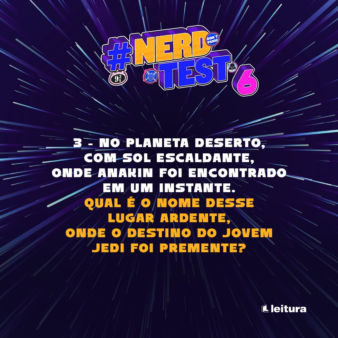 Livrar1aLeitura's tweet photo. (#NerdTest 6) O primeiro que responder as 3 perguntas corretamente leva para casa um prêmio imperdível de StarWars❤️!
📷Regras:
* É permitido apenas 1 resposta por usuário.
* O vencedor será divulgado 12:00 do dia seguinte.
#LivrariaLeitura #NerdTestLeitura https://t.co/HFWFcABY7p