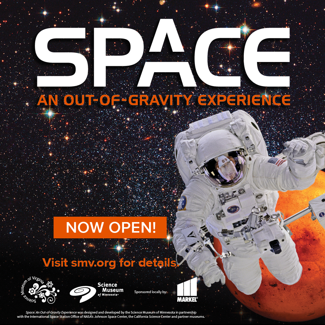ScienceMusofVA's tweet image. Do you think they can hear us cheering from the International Space Station? 

We are celebrating because Space: An Out-of-Gravity Experience is now open! 🥳

#ScienceMuseum #VirginiaMuseums #ThingsToDo