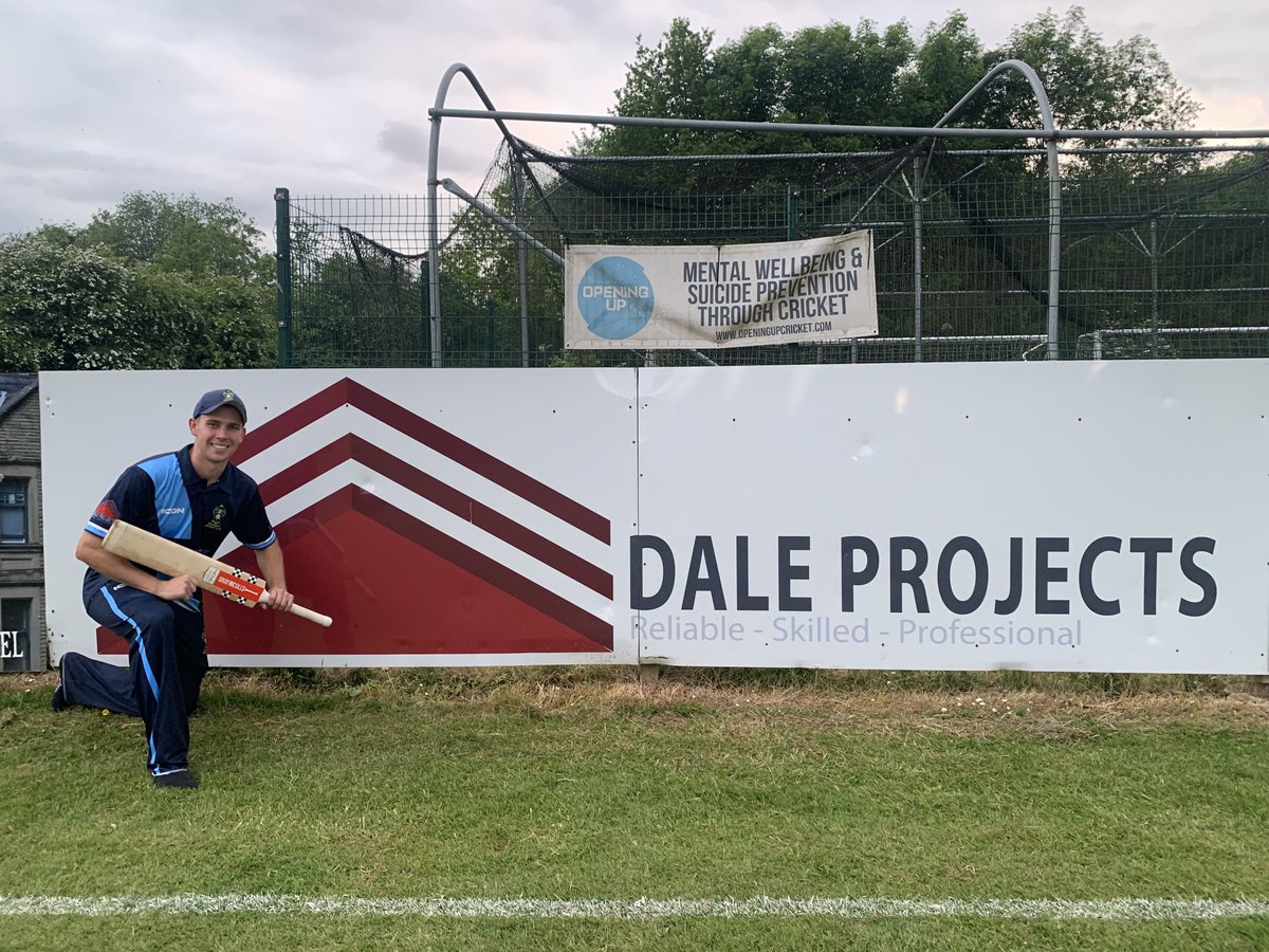 RochdaleCricket's tweet image. We start our T20 campaign with a win v ⁦@crompton_cc⁩ with Professional Henry Hunt top scoring with 77 but the main thanks go to ⁦@RecruitSolNW⁩ and ⁦@DaleProjects⁩ for turning us out in our new strip - thanks guys