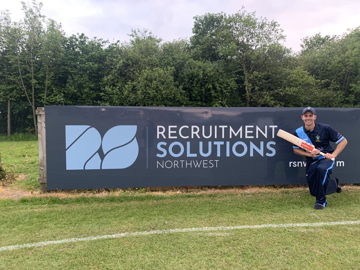 RochdaleCricket's tweet image. We start our T20 campaign with a win v ⁦@crompton_cc⁩ with Professional Henry Hunt top scoring with 77 but the main thanks go to ⁦@RecruitSolNW⁩ and ⁦@DaleProjects⁩ for turning us out in our new strip - thanks guys