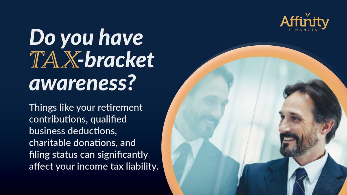 affinityfncl's tweet photo. 💡💰 Tax Bracket Awareness: Unlocking the Key to Smart Tax Planning! 💼🔍

Don't miss out on potential savings and financial growth. Make your tax planning as efficient as possible! https://t.co/0fHA0Ogx2n