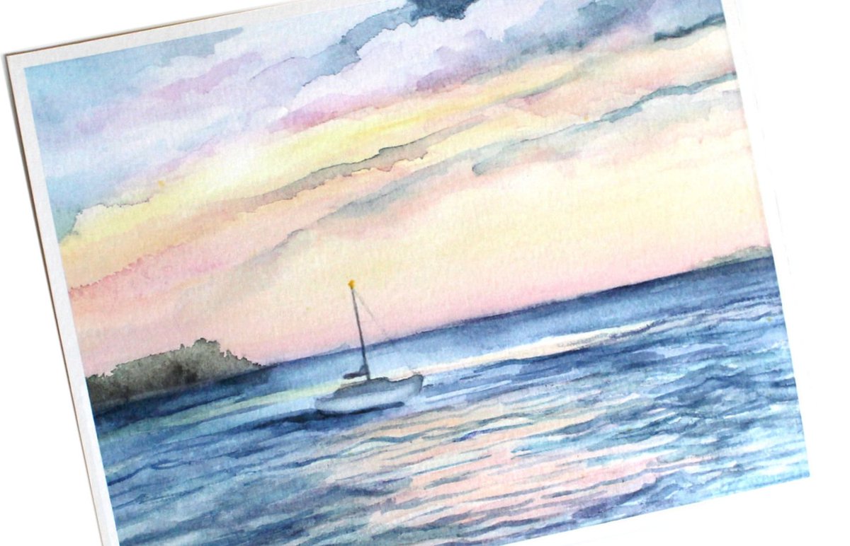 WELCOME SUMMER : ) 
Sailboat Watercolor Art Print
#summerfun #sailboat #boating #watercolor #artprint #walldecor #homedecor #housewarming #beachhouse #lakehouse #cottage #decor #sunset #smilett23 #shopsmall #supportsmallbusiness #etsyfinds #giftideas 

etsy.com/SycamoreWoodSt…