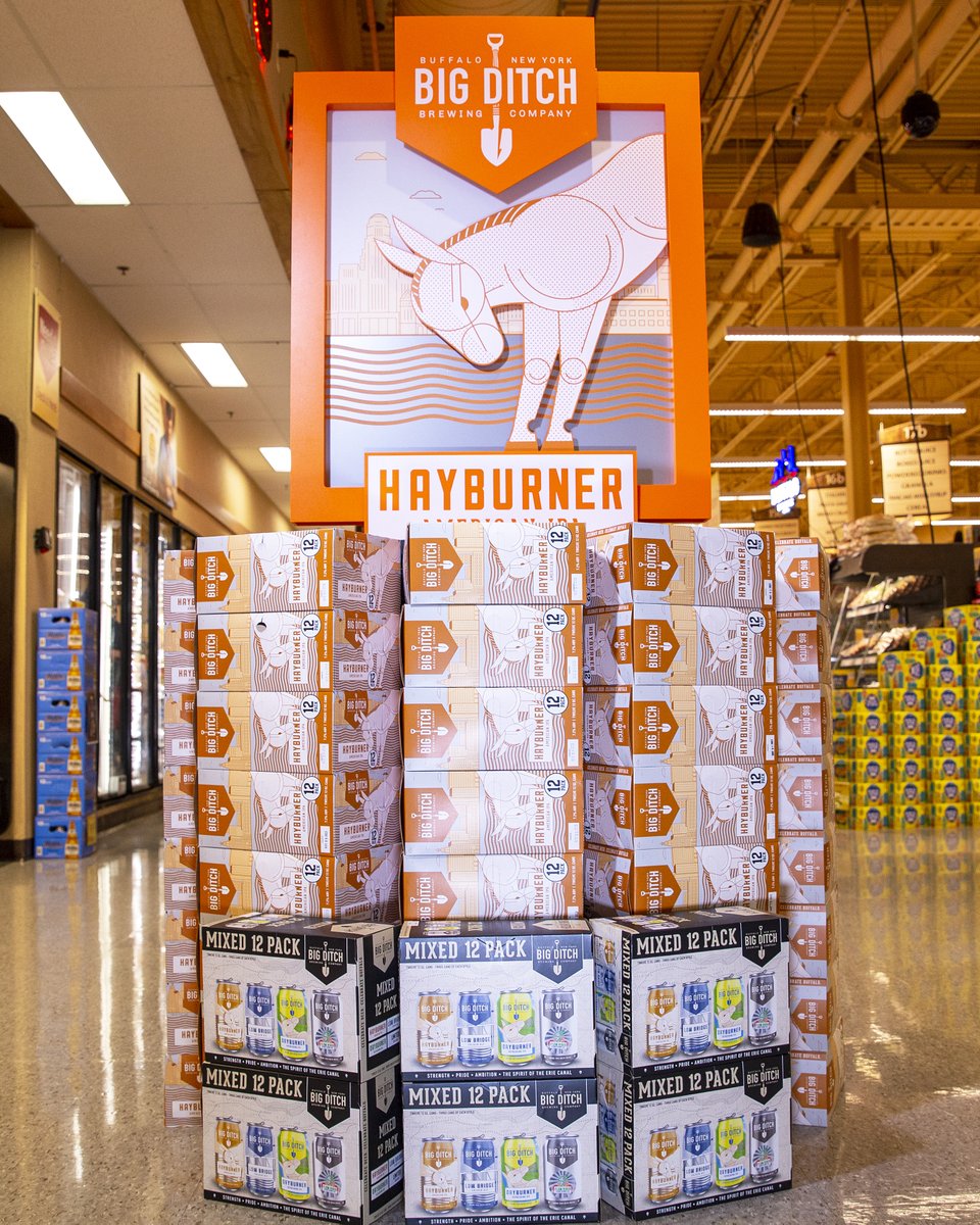 bigditchbrewing's tweet photo. Check out our new Hayburner displays! Have you stocked up for the long weekend yet? #hayburner #12packs #varietypacks #mixitup https://t.co/o1ijYJIRrG