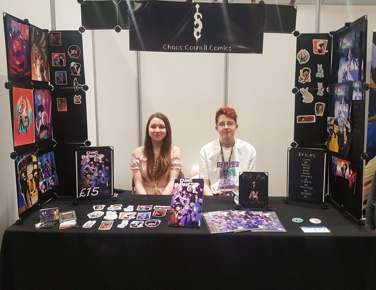 Chaos_C_Comics's tweet photo. We are going to be at MCM London throughout the weekend so don't forget to pop up at our stall and check out our comic and more! 
Find us at B-07 in artist alley👩‍🎨
#MCMLondon #MCMComicCon https://t.co/QwJduQWryM