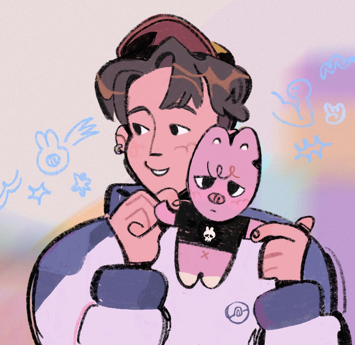 the dwaekkis!! #skzfanart #straykidsfanart #changbin