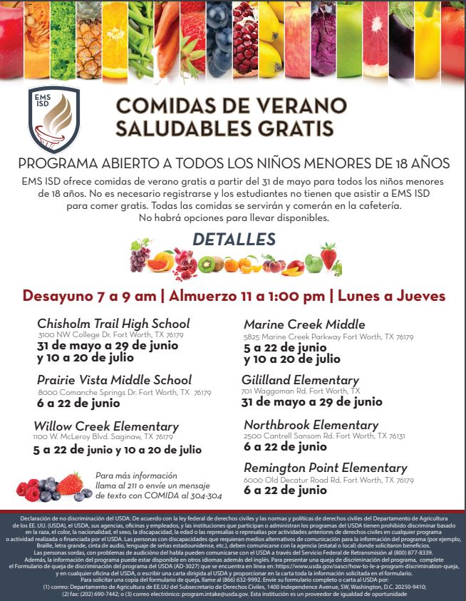 Summer Food Program... <a href="/saginawhstx/">Saginaw High School</a>