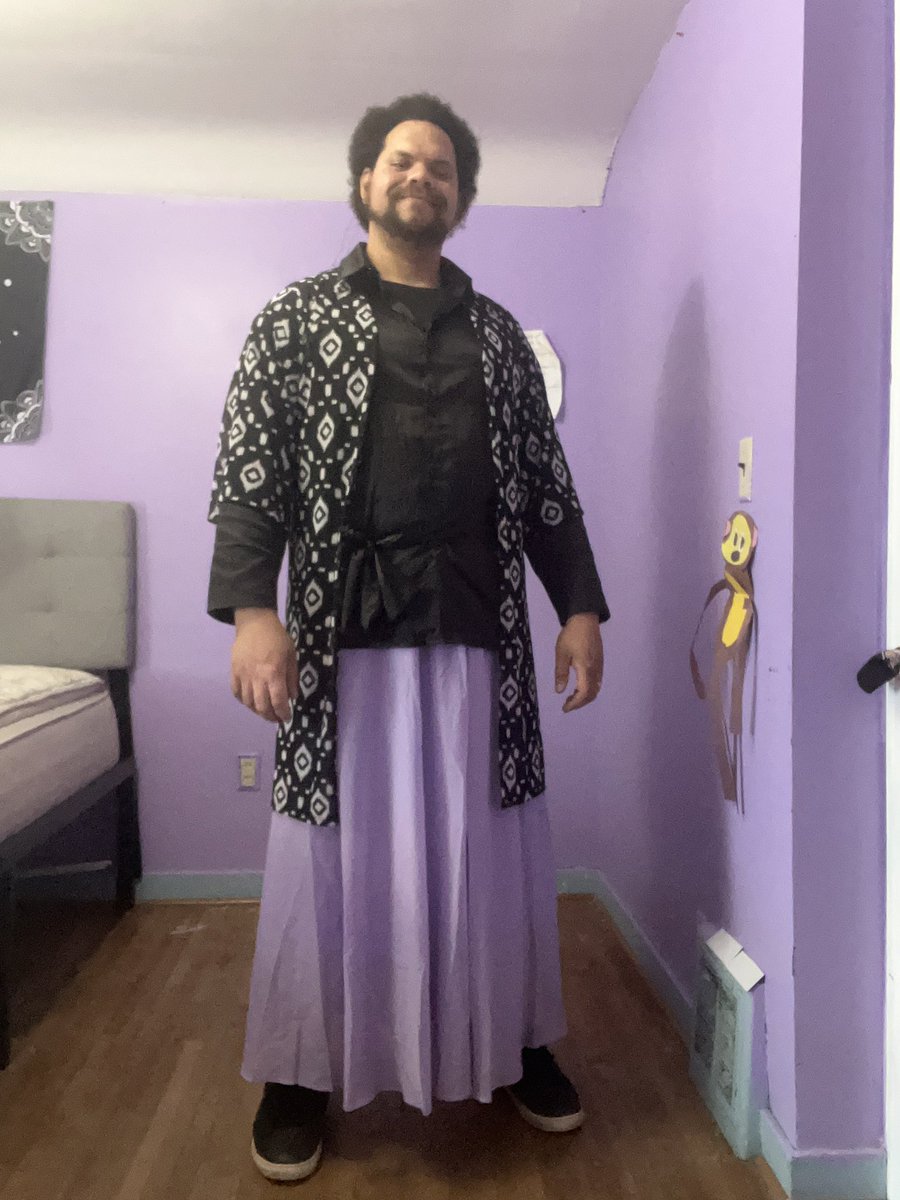 Time for something a little different.  I would like to start showcasing outfits that I put together and wear in public.

As for this outfit, I wore this today to sing at a talent show.
#skirtsformen #fashionfreedom #gendernonconforming #fashion #FashionFriday