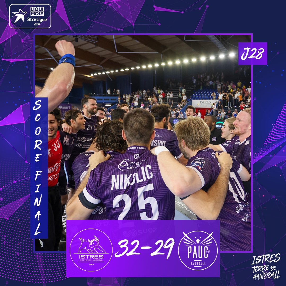 IstresHB's tweet photo. 🔥🔥 𝗩𝗜𝗜𝗜𝗖𝗧𝗢𝗢𝗜𝗜𝗥𝗘 🔥🔥
Istres remporte le derby provençal et sort de la zone de relégation 💥🤩
📸 : @guillaume_boitiaux
#istreshandball #istresprovencehandball #IPHB #istresterredehandball https://t.co/hUXdoPR54P