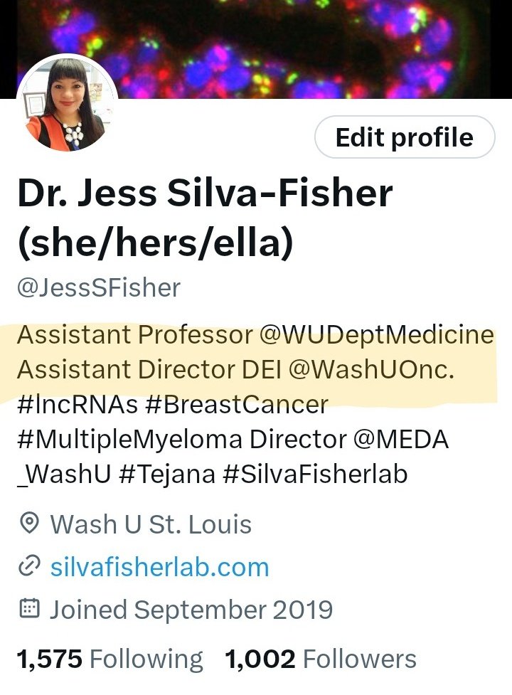 Honored to add a new title to my profile 'Assistant Director of #DEI' @WashUOnc 
S/O new Director #DEI Dr. Bisi Foluso! 
 🎉 Chief Dr. Dan Link for his vision to increase diversity @WashUOnc
 
Bisi and I will be  🤯 soon! 🤜🤛 #healthdisparities #oncology #retention #inclusion