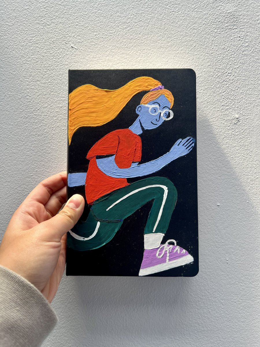 FlCTIONALSTATE's tweet image. painted my friend’s journal!