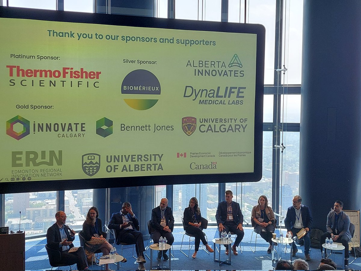 Final panel discussing 'Advancing Alberta's Diagnostics Ecosystem' to cap a great day of stimulating pitches, talks, and discussions. #diagnostics #translationalhealth #pandemicpreparedness #healthinnovation
