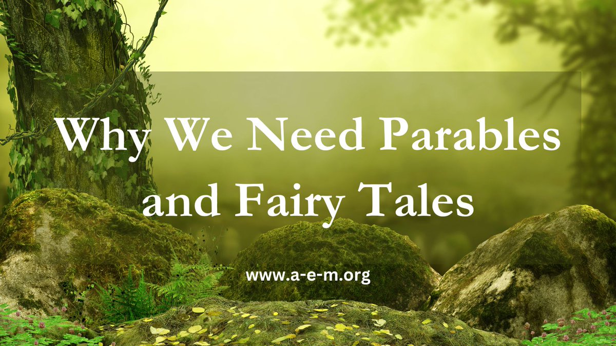 There’s an important reason we need parables & fairy tales. Spiritual maturity is not about leaving our imagination behind. Spiritual maturity fosters creativity & imagination which builds on...watch the video: a-e-m.org/why-we-need-pa…   #parables #fairytales #artandfaith