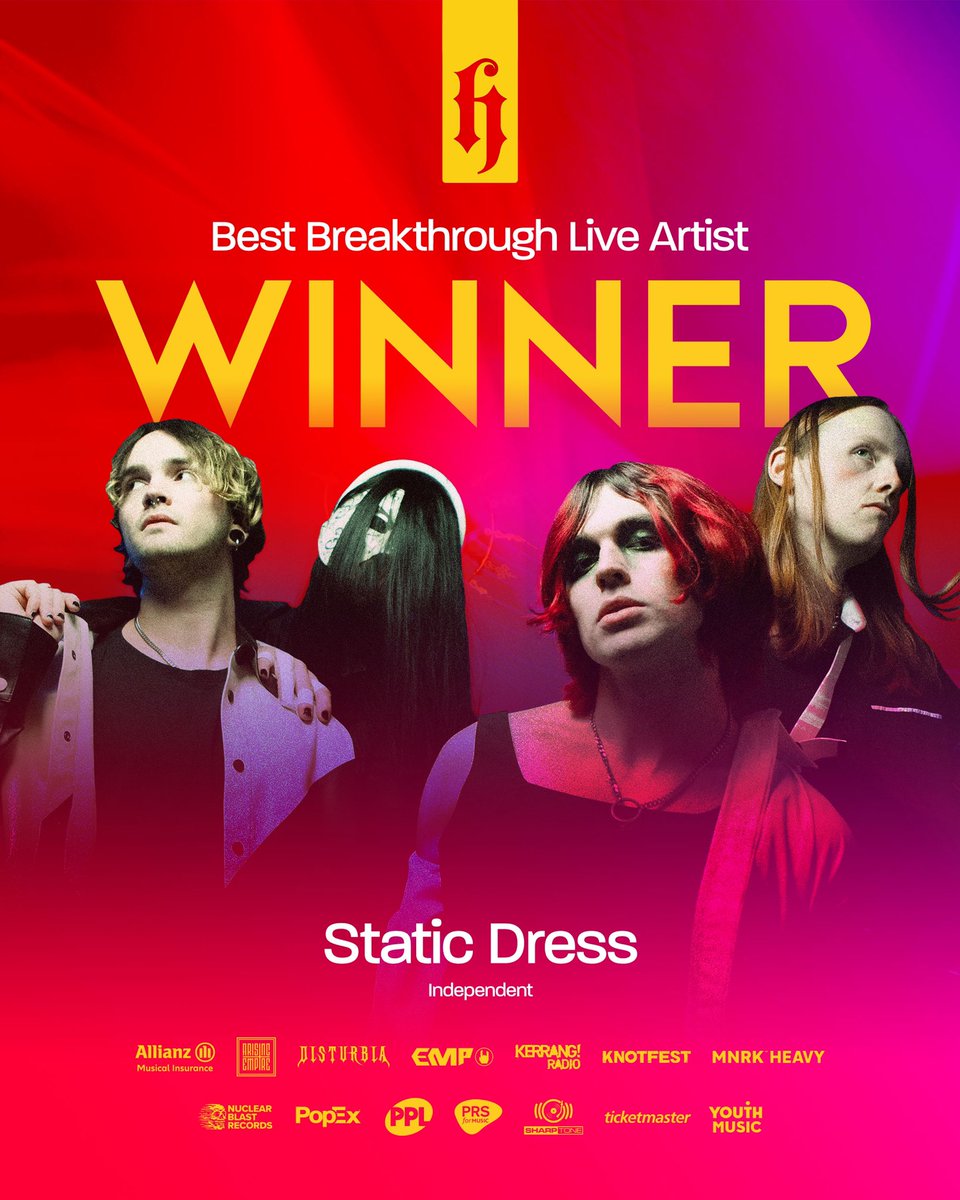 Heavy Music Awards 2023
Winner: Best Breakthrough Live Artist

Static Dress

Independent

—

#HMA23 #heavymusicawards #rock #staticdress