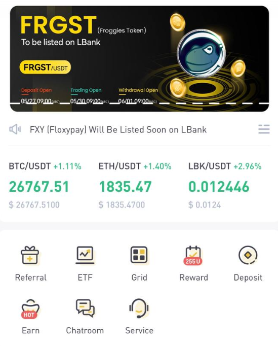FroggiesOLD's tweet image. Froggies looking good on that @LBank_Exchange app!