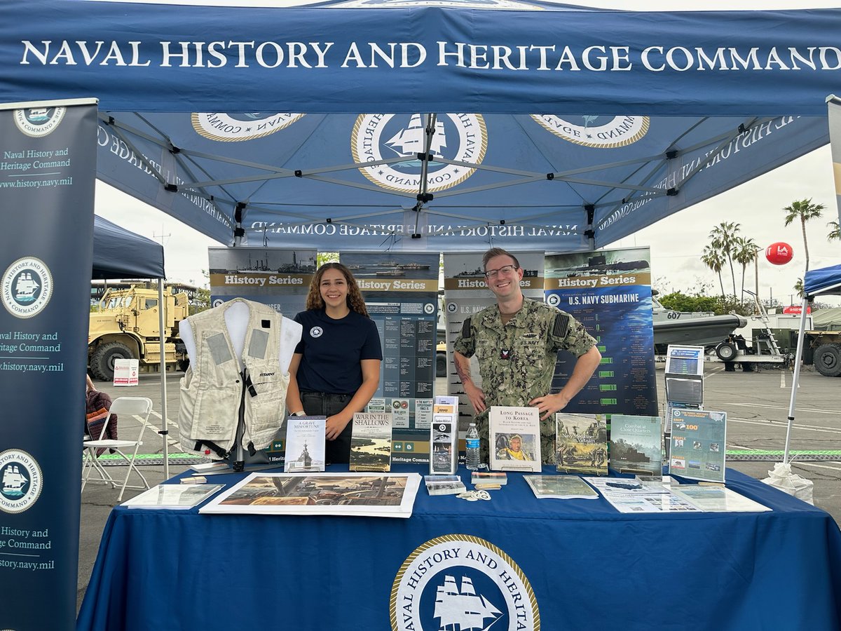 #NHHCVisits @BattleshipIOWA for #LAFleetweek! Stop by to grab a free postcard to commemorate your ship tour and meet a #USSNautilus submariner.