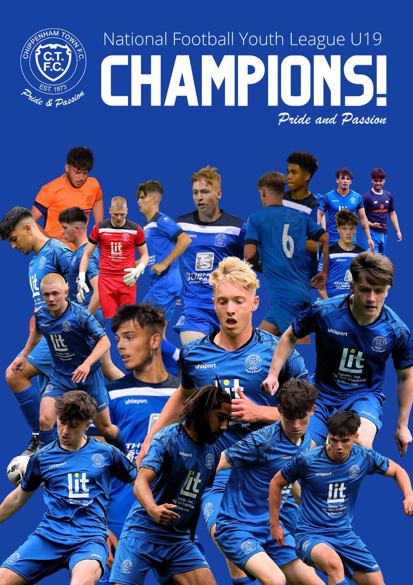 Chippenham Town FC (@chiptownfc) on Twitter photo The double 𝗱𝗼𝗻𝗲 ✅️🏆
Congrats to our #U19 side on being crowned League and Cup champions in this season's <a href="/NFYLU19U23/">National Football Youth League</a> campaign. 😍
#BlueArmy 💙 The double 𝗱𝗼𝗻𝗲 ✅️🏆
Congrats to our #U19 side on being crowned League and Cup champions in this season's <a href="/NFYLU19U23/">National Football Youth League</a> campaign. 😍
#BlueArmy 💙