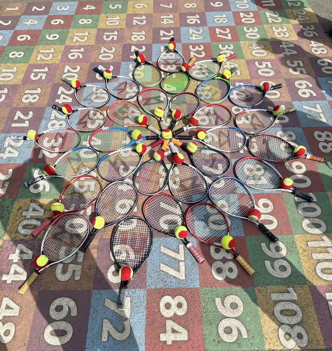 The children at <a href="/bozeatpri/">Bozeat Primary</a> loved making this tennis art, and we loved coming in to coach them 🎾. 
They’re ready for our Schools Grand Slam tournament 💪🏼