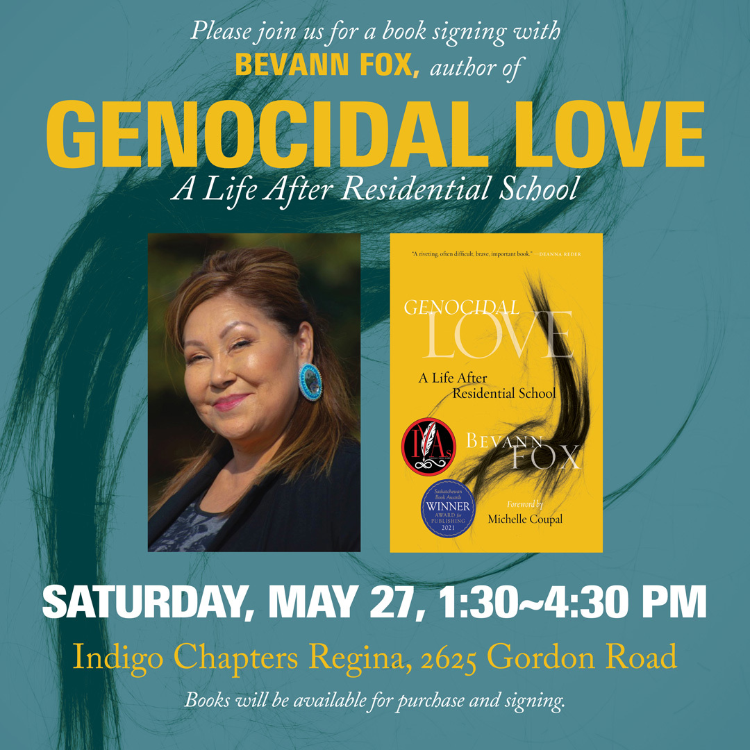 REGINA!
@BevannFox will be signing copies of GENOCIDAL LOVE at @chaptersindigo TOMORROW (Saturday, May 27)
💛💛💛💛💛💛