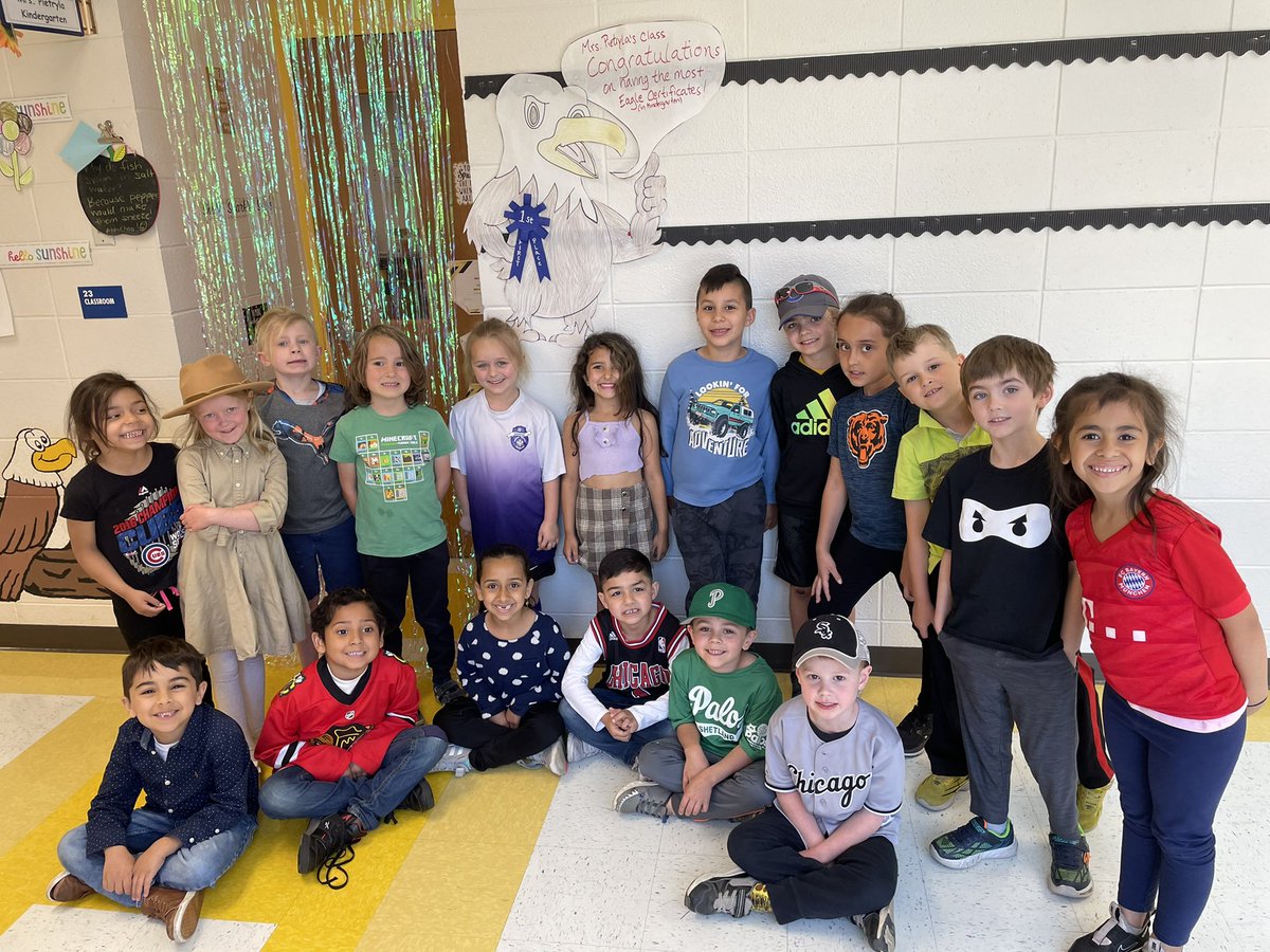 Guess which class(es) earned the most Eagle certificates in all of kindergarten? That’s right! Our classes!! Congrats, Kinders!! You are the best! <a href="/DornNPD117/">Dorn Elementary</a>