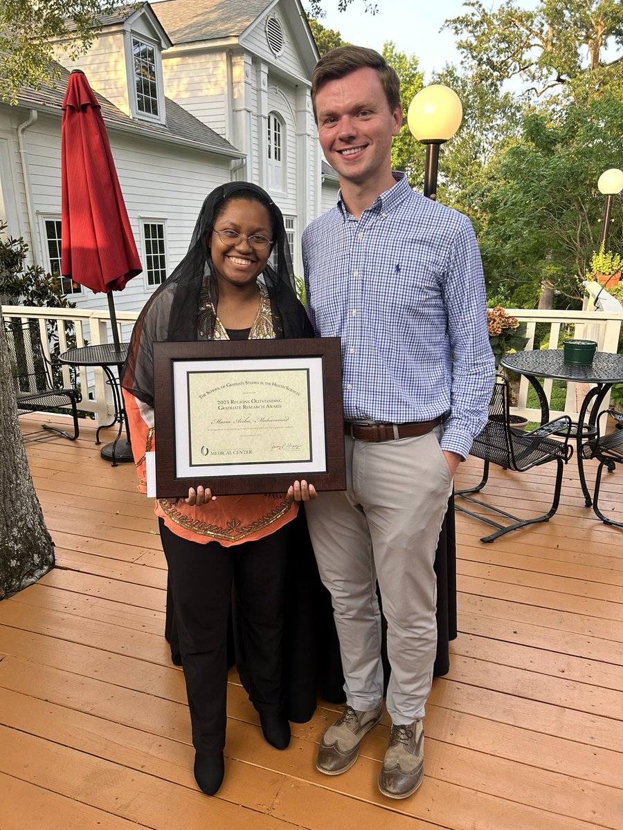 Today, the @UMMCNeuroPhD graduated 3 new PhDs. Congratulations <a href="/JohnAaronHowell/">John Aaron Howell, PhD</a>, Charles Barnes, and <a href="/maymay1a2/">Maria Muhammad, PhD</a>! We are super proud of you! Can’t wait to see what the future holds for each of you. <a href="/GradSchoolUMMC/">UMMC Graduate School</a>