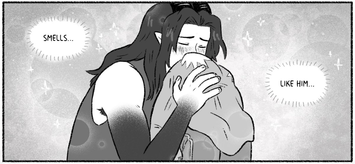 ✨Page 389 of Sparks is up!✨ What does Philo smell like? Idk. Sweat and pastries maybe   ✨https://sparkscomic.net/?comic=sparks-389 ✨Tapas  ✨Support & read 100+ pages ahead patreon.com/revelguts