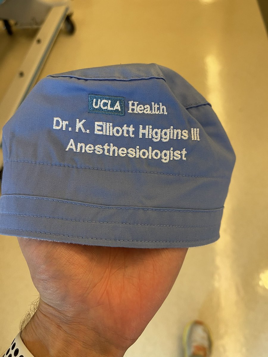 Psyched @UCLAAnes has joined team personalized scrub cap! #hellomynameis