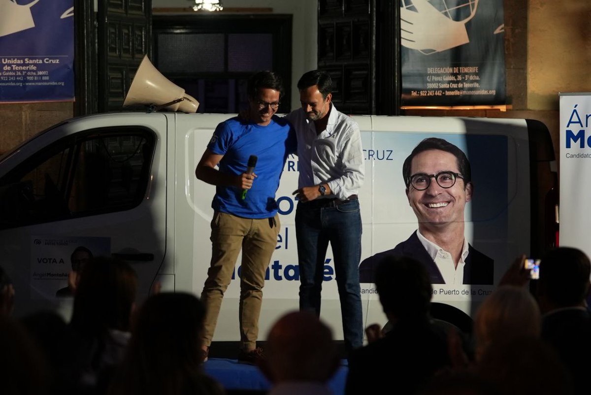 Cerramos la campaña electoral con los próximos alcaldes de Santa Cruz de Tenerife y Puerto de la Cruz. 

💪A partir del domingo, vamos a cambiar #TenerifeEntreTodos. 

¡VAMOS TENERIFE, YA LLEGA EL CAMBIO! 

🗳️A votar al Partido Popular este #28M.