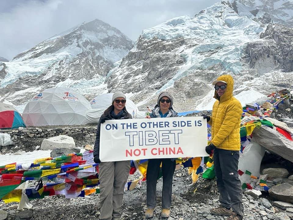 At Mt.Everest base camp on the Nepal site! The other site is Tibet❤️ under China’s illegal colonial occupation!