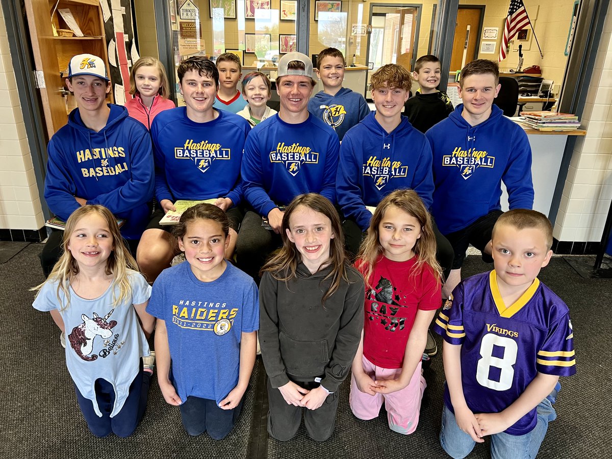 HHS athletes have been visiting Pinecrest Elementary every Friday this spring, as part of a new reading partnership pilot.  Nothing cooler than our 'big' Raiders and 'growing' Raiders connecting and learning from each other.  #Raidersforlife