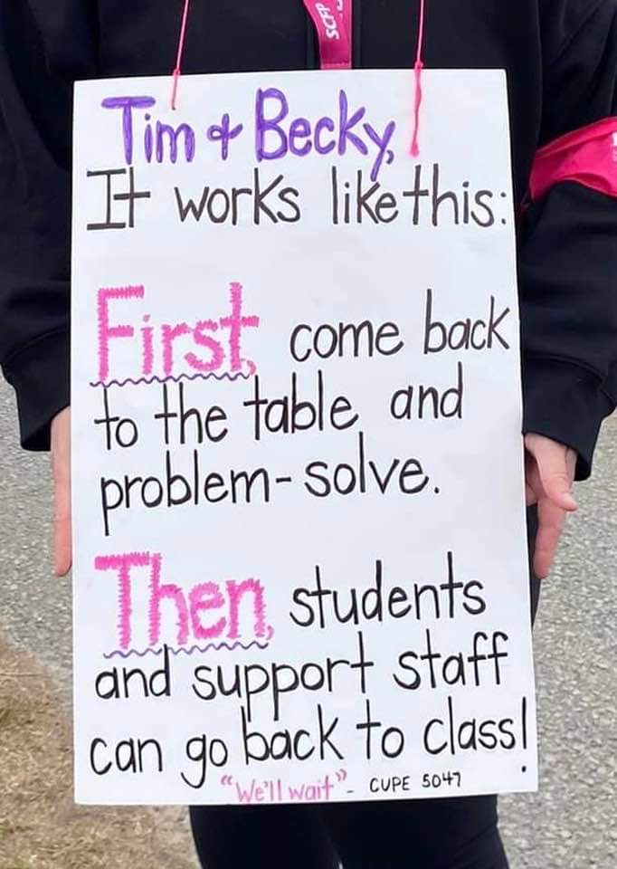 Jenn__T's tweet image. Really can't decide which sign I like best today. Though it's disappointing that there's no end in sight.  #underpaid #undervalued