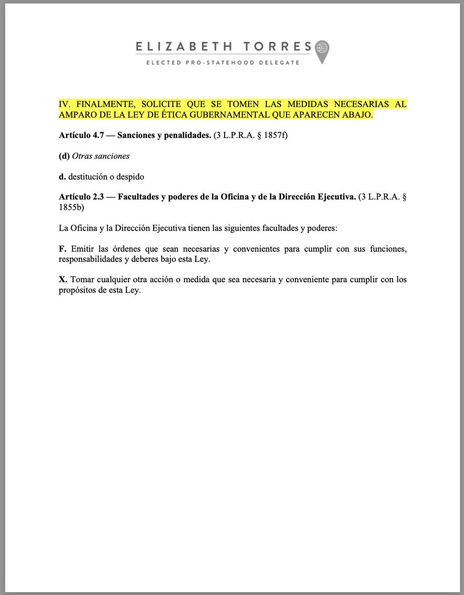 elitorrespr's tweet photo. 💣¡A TODOS LOS BRAVOS! 🔥

“HAGAMOS QUE LAS COSAS PASEN”.

AQUÍ TIENEN LA GUÍA CON LOS ASPECTOS QUE NECESITAN PARA PRESENTAR LAS QUERELLAS CORRESPONDIENTES CONTRA EL SECRETARIO DE JUSTICIA ANTE LA OFICINA DE ÉTICA GUBERNAMENTAL. 👇🏼 https://t.co/8WbuofbmvE