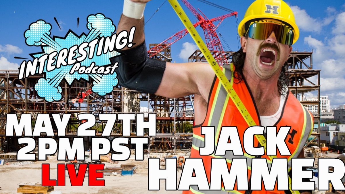 codysylas22's tweet photo. 🚨 24 hrs 🚨 
Interesting! Podcast will be interviewing
JACK HAMMER!
@jackandsledge LIVE!

Discussing:
- Beginings
- Heel Inspirations
- Coming of Hammer Brothers
- Beefing with Wrestlers on Twitter 
- Tag Team Championships
- Promos 
+ More!

#DOA #POW #OPWS #WWE #AEW #interview https://t.co/HIh72qm8CK