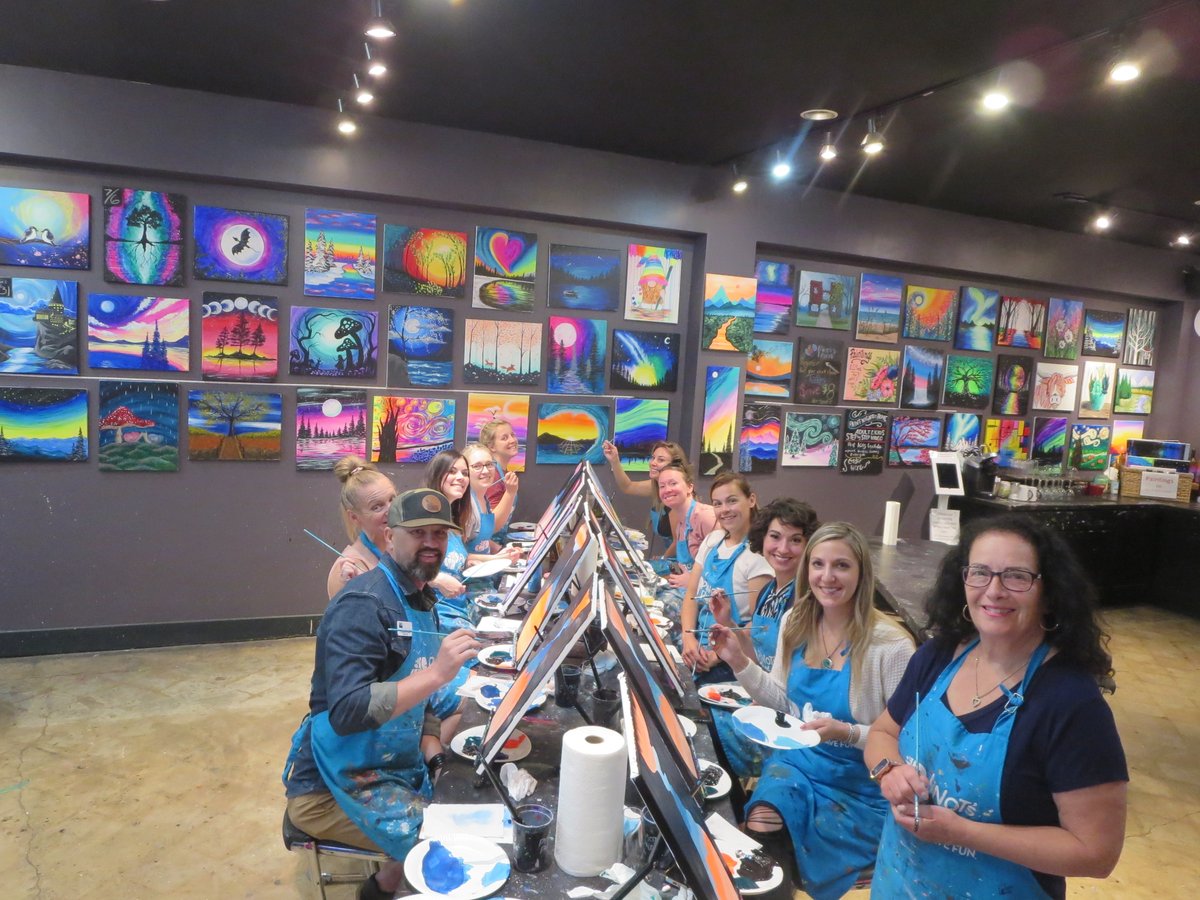 Thanks for pARTying and painting with me, KCYP crew! You were wonderful to host! #pinotspalettecda #kcyp #cdaid #kootenaicounty #youngprofessionals #paintdrinkhavefun #privateparties #planyourevent