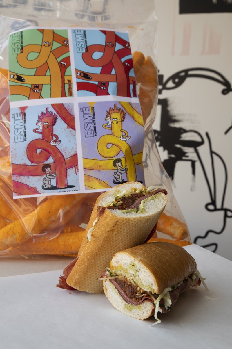 Esmé x JPG Collaboration Sandwich 
Available Saturday 5/27 ONLY. Last day for Giardiniera Cheetos! 
Limited quantity. 
Pre Sale available NOW at JPGraziano.com