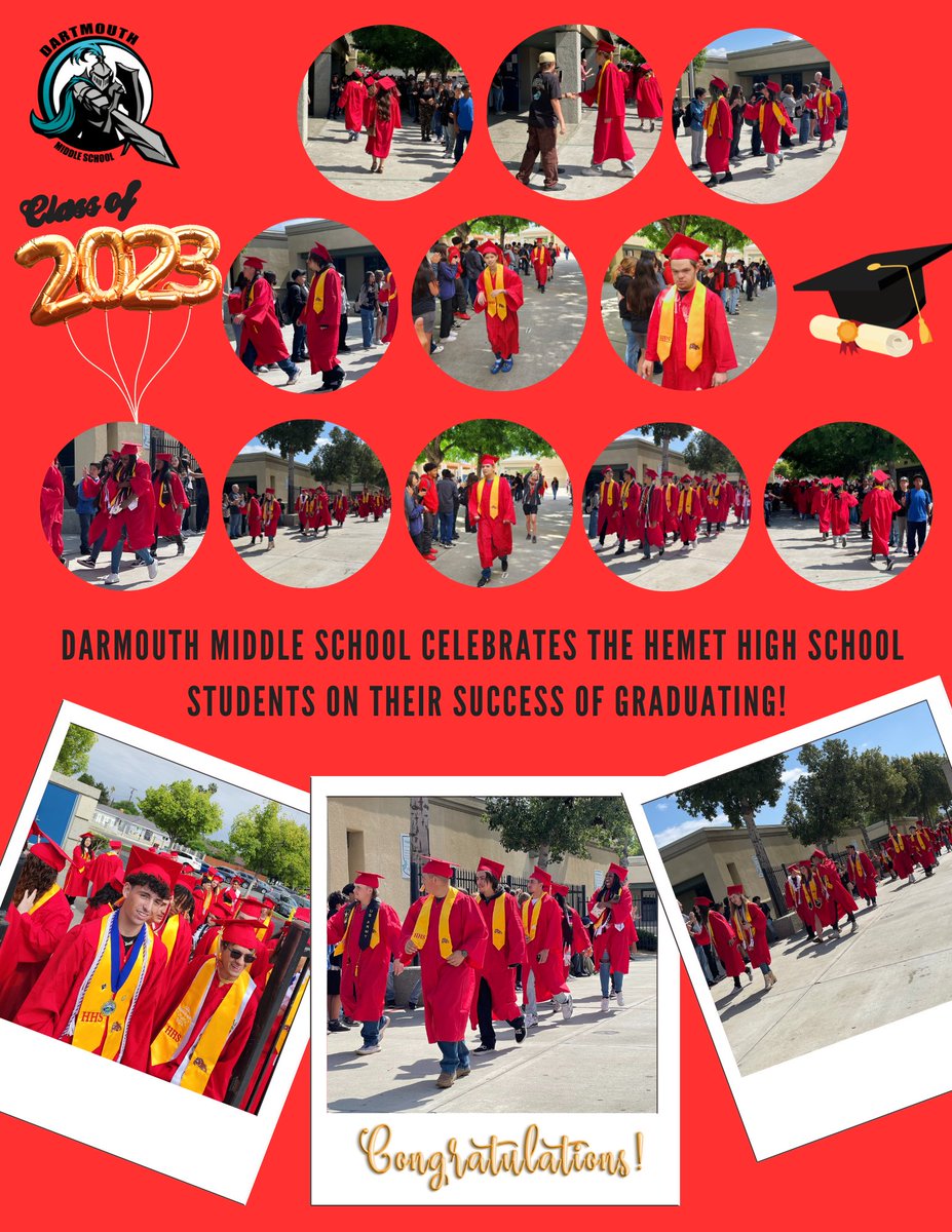 DMSKnights's tweet photo. Congratulations Hemet High Graduates!
.
.
Thank you for taking the time to come back to Dartmouth and celebrate with us. https://t.co/NIUqU2GHDA