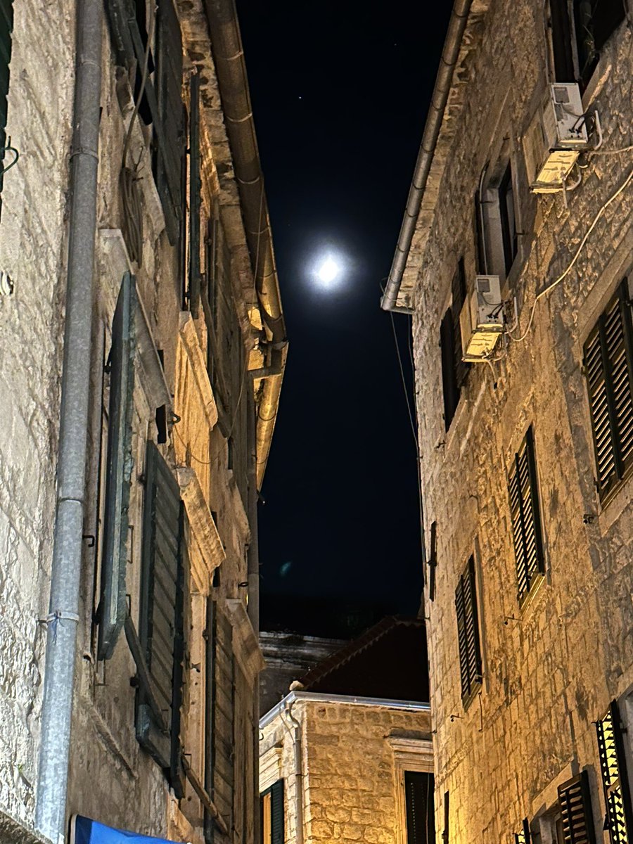 Night time in old city Kotor, Montanegro