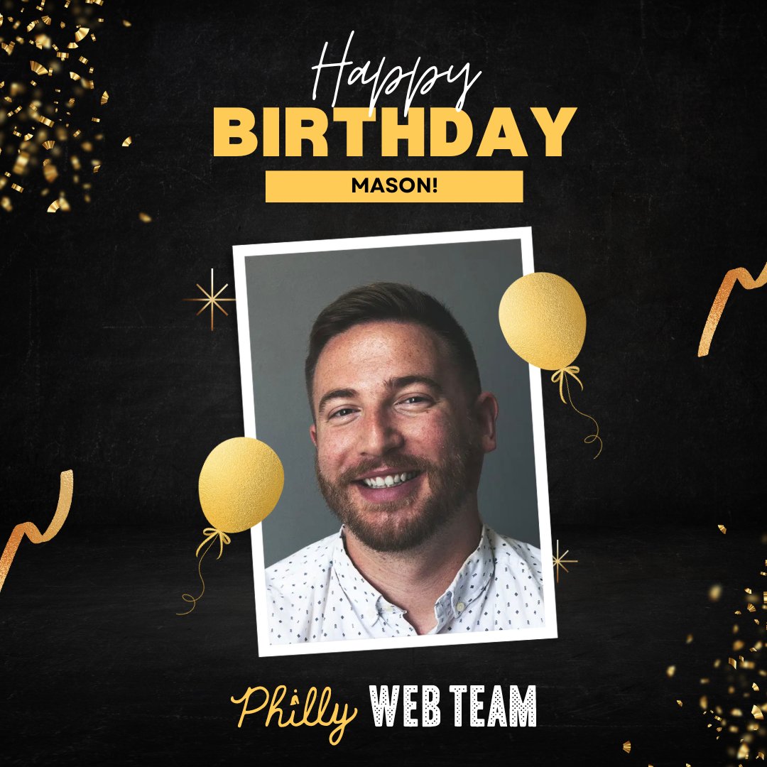 Happy birthday to our co-founder, Mason Miller! 🎉 Thank you for your great leadership, guidance and hard work you have put into PWT! Here's to another trip around the ☀️😎
#birthday #happybirthday #cofounder #businessowner #employeebirthday #business #phillywebteam