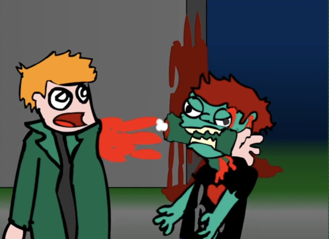 brea_walsh's tweet photo. Oh my god he bit off his arm!
#eddsworld #eddsworldfanart #matt #zombehattack https://t.co/Ya6aZlsQe0
